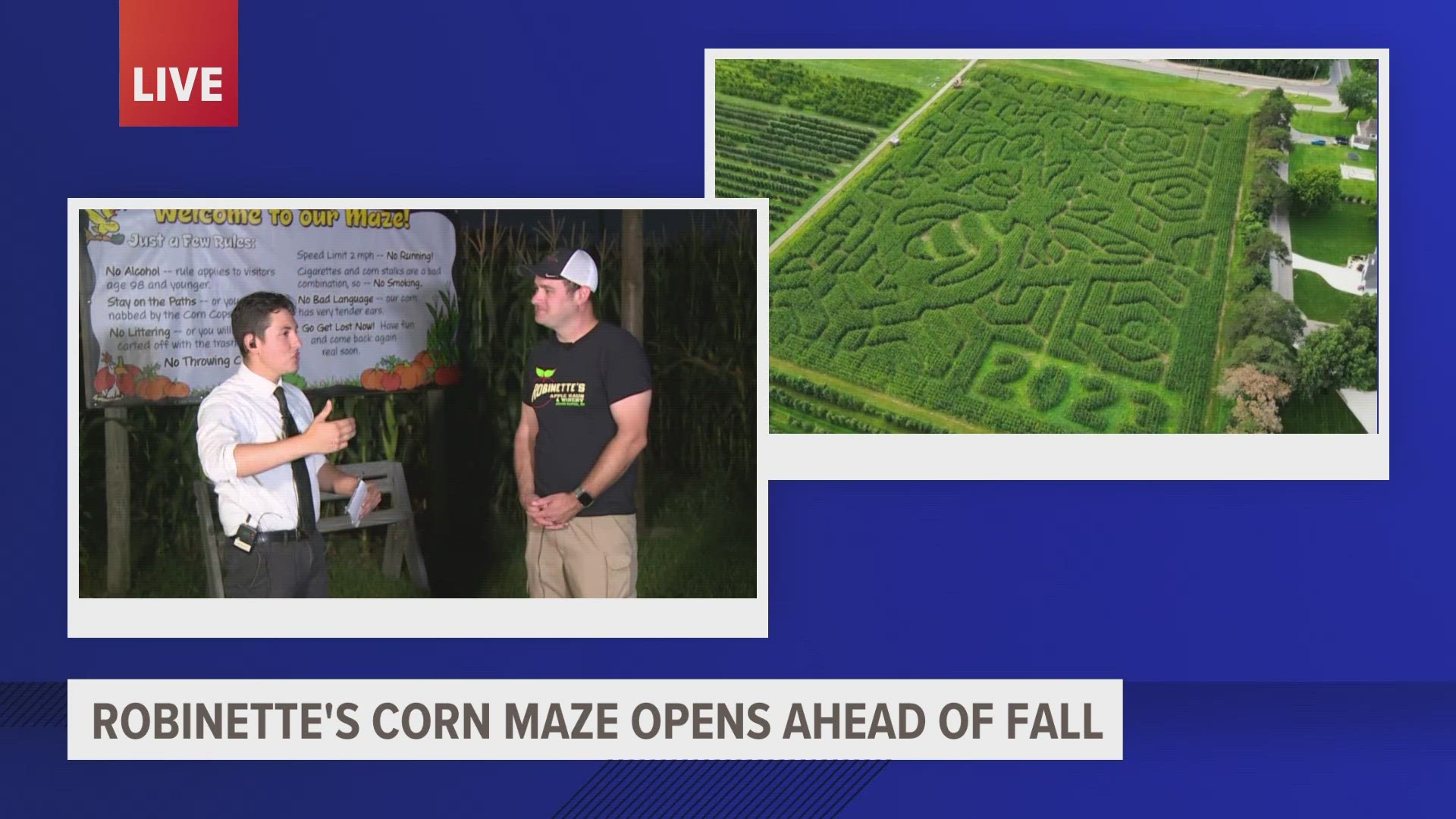 This year's corn maze design, which highlights bees, is being unveiled Tuesday.