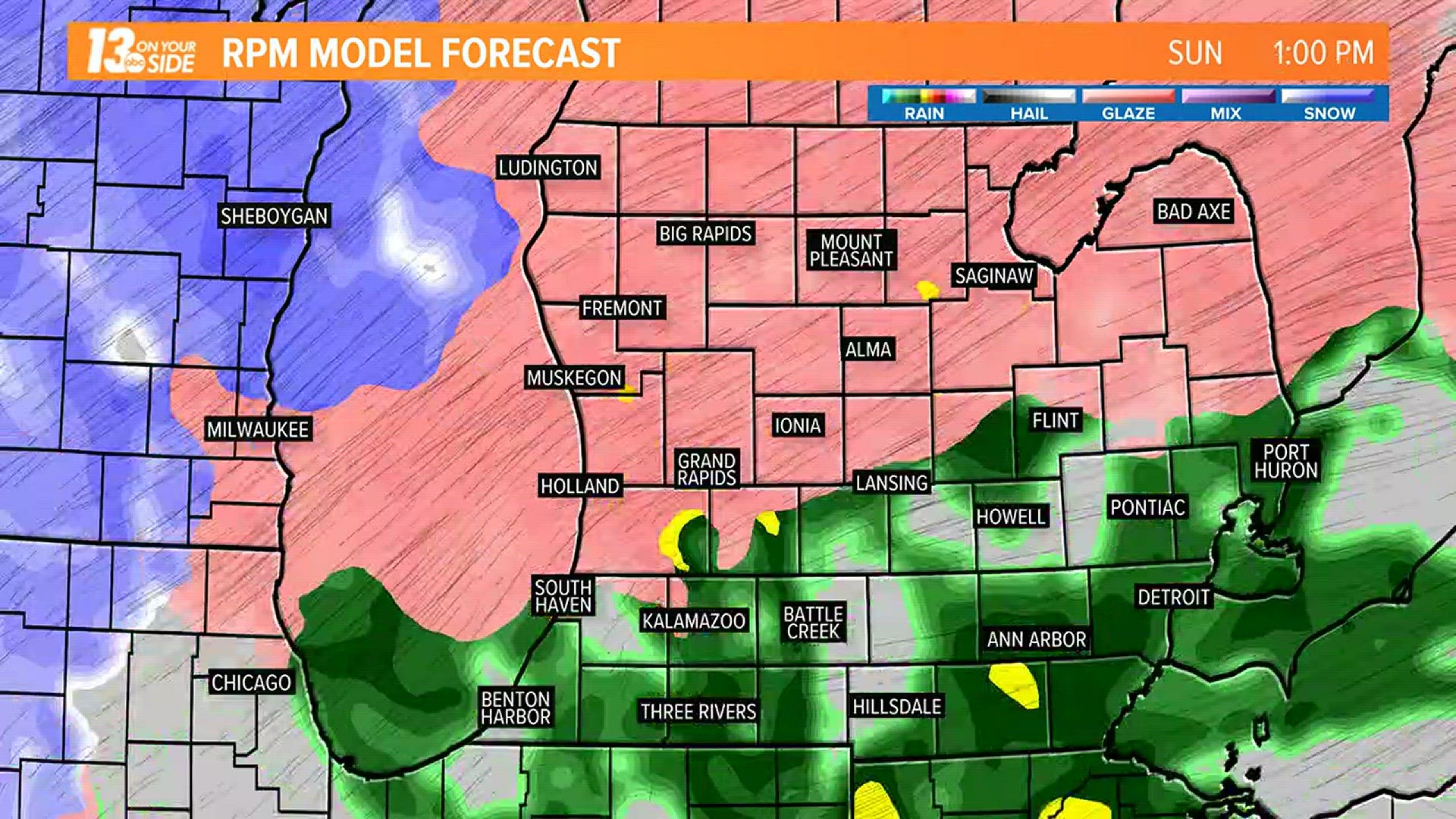 Hour by hour forecast