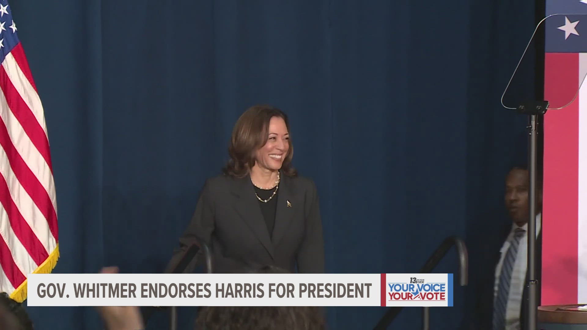 "Vice President Harris has my full support," Gov. Whitmer said Monday.