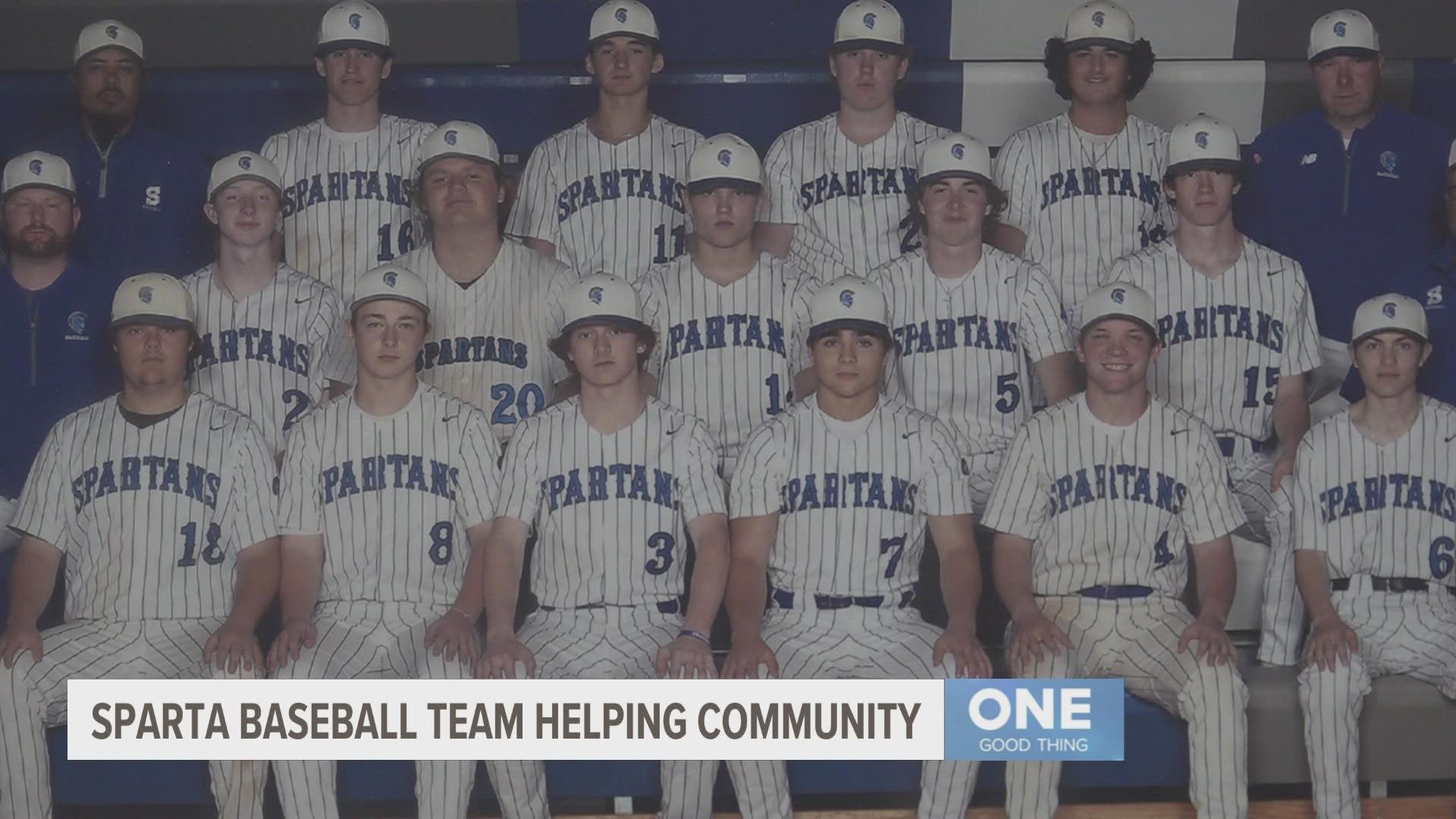 Baseball season is still months away, but Sparta High School's baseball players are already hard at work, trying to address a rising need in their community.