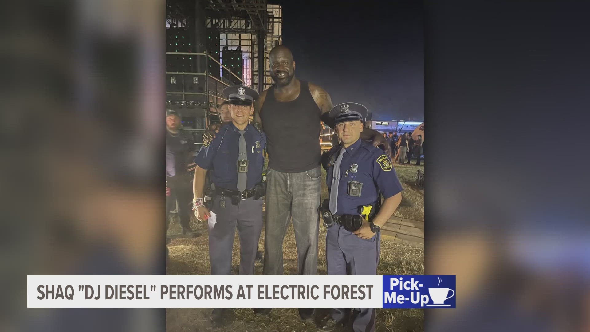 Festival goers at Electric Forest in Rothbury, Michigan this weekend may have noticed a DJ towering above the crowds — and not just because of the stage.