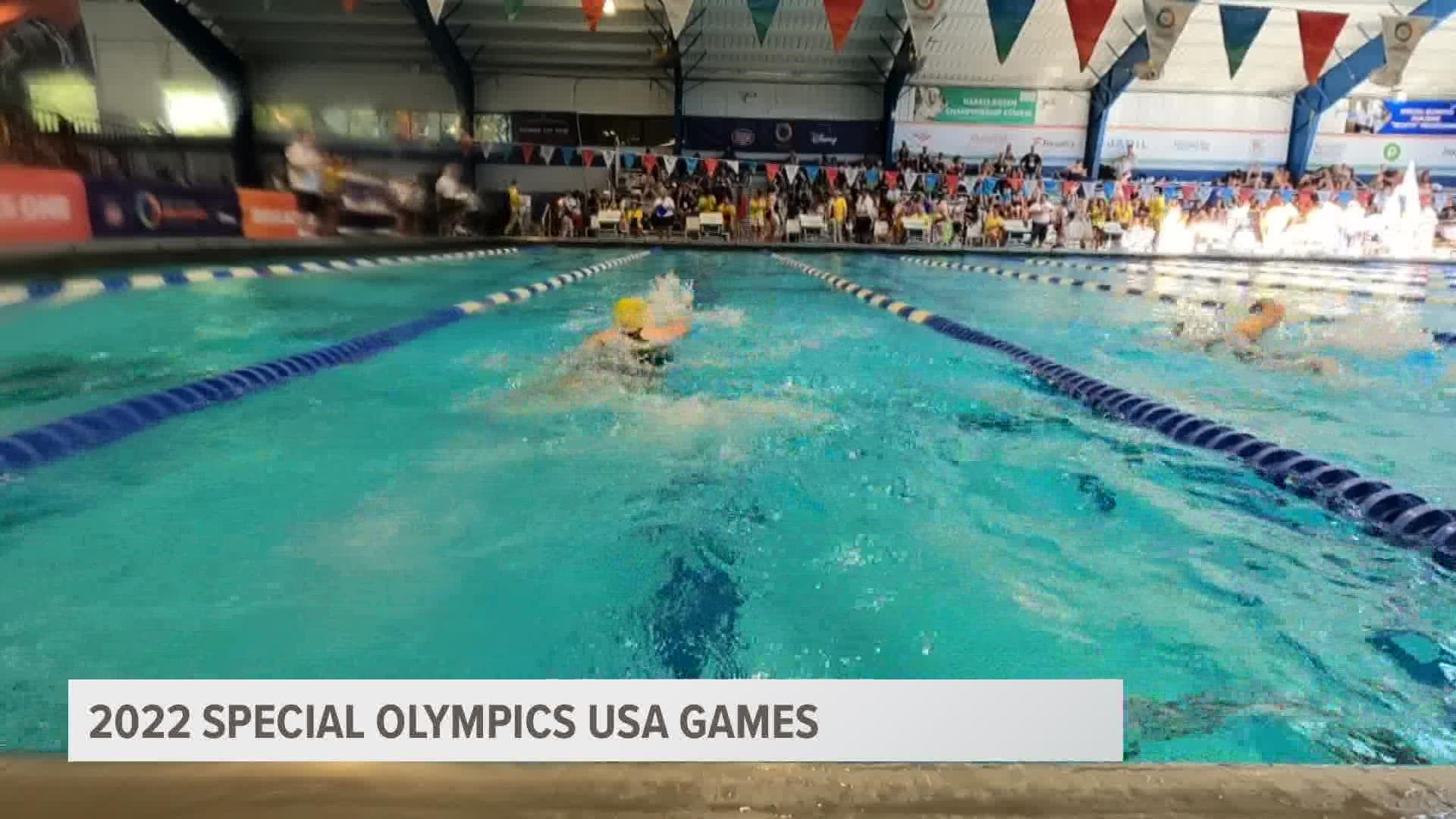 The Special Olympics USA Games continue to go well for our Michigan athletes. Wednesday, two swimmers from West Michigan had their first competition.