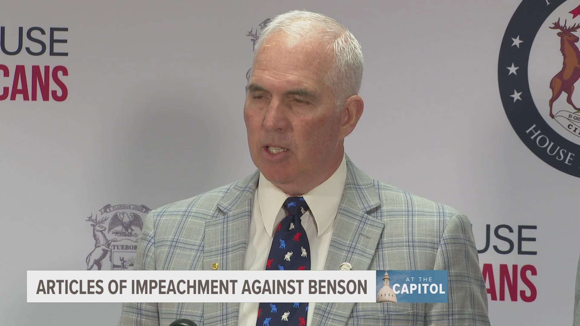 The resolutions state that Benson broke the law on several occasions, in addition to acting unconstitutionally.