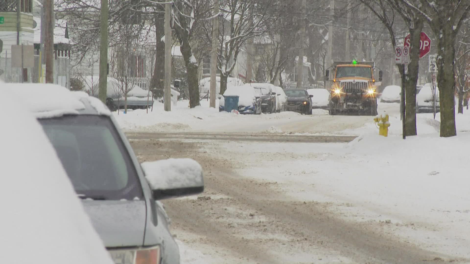 Grand Rapids' odd-even parking city ordinance is in effect. This is so snow plows can clear all secondary streets.