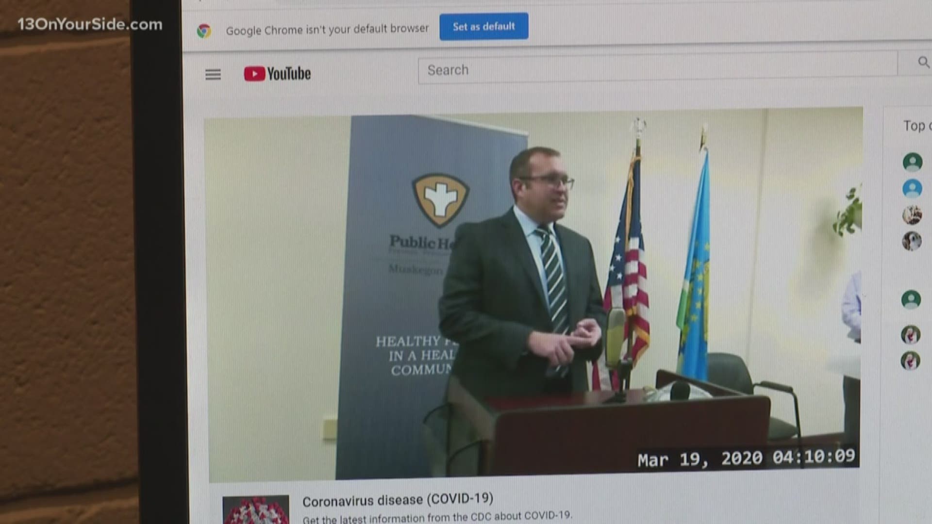 Region 6 Healthcare Coalition used Youtube to provided latest COVID-19 update for lakeshore counties.