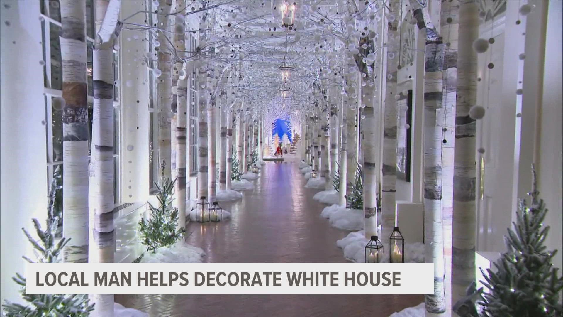 Norton Shores resident Rick Murack was part of a massive team that helped deck the halls at the White House this year.