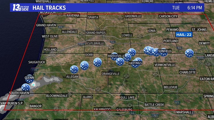 Large Hail Hits West Michigan | wzzm13.com