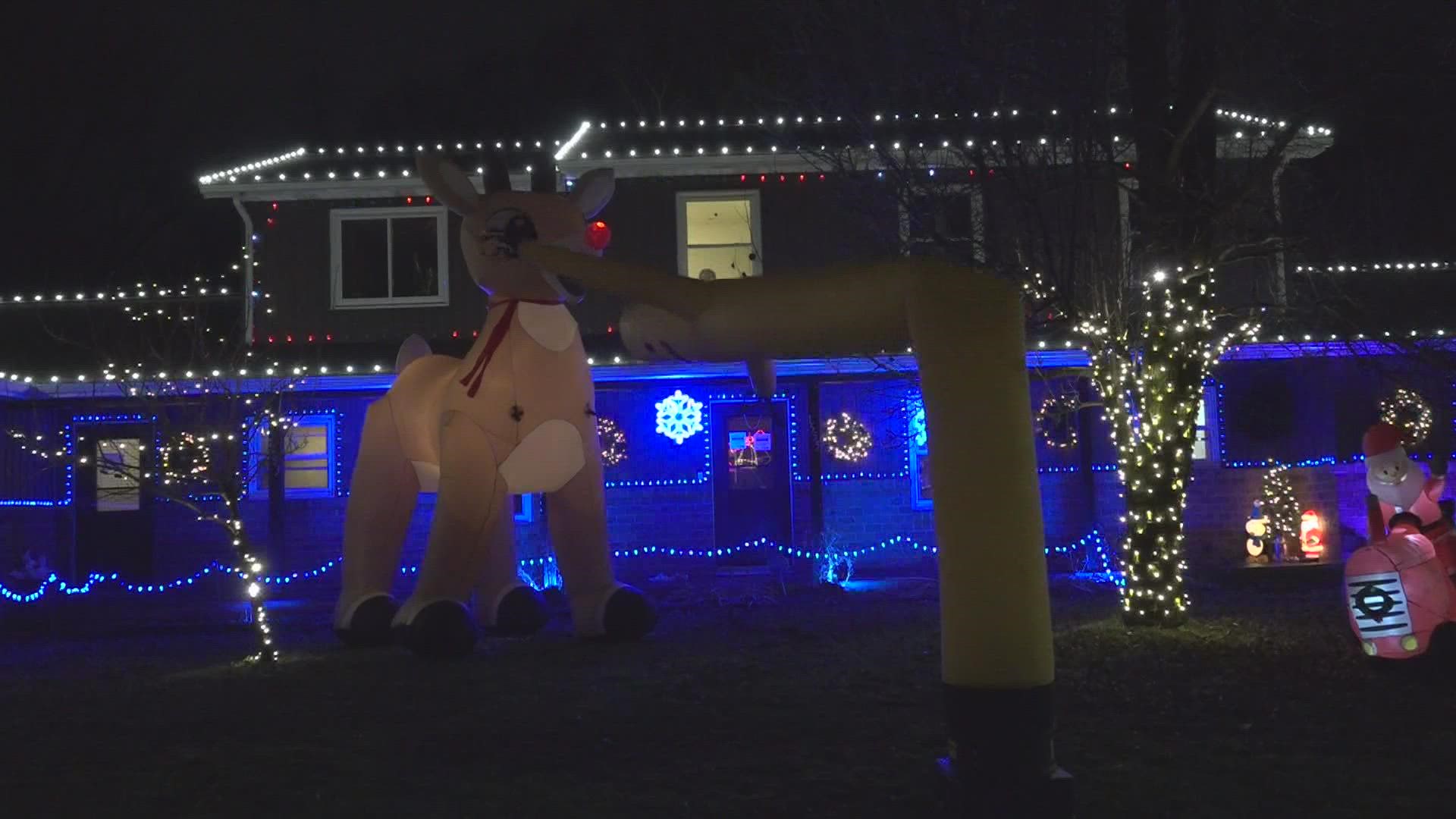 For one home on the northeast side of Grand Rapids, the forecast means a threat to a 50,000-light display.