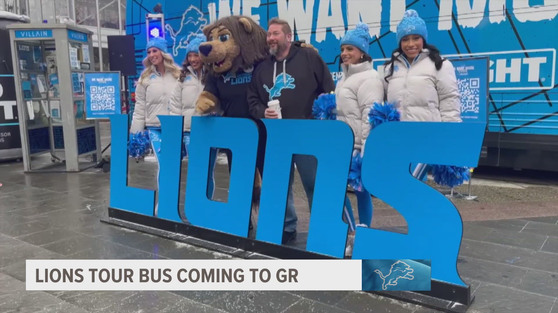 Fans can check out the bus tour stop at the Score in Grand Rapids on Tuesday night.