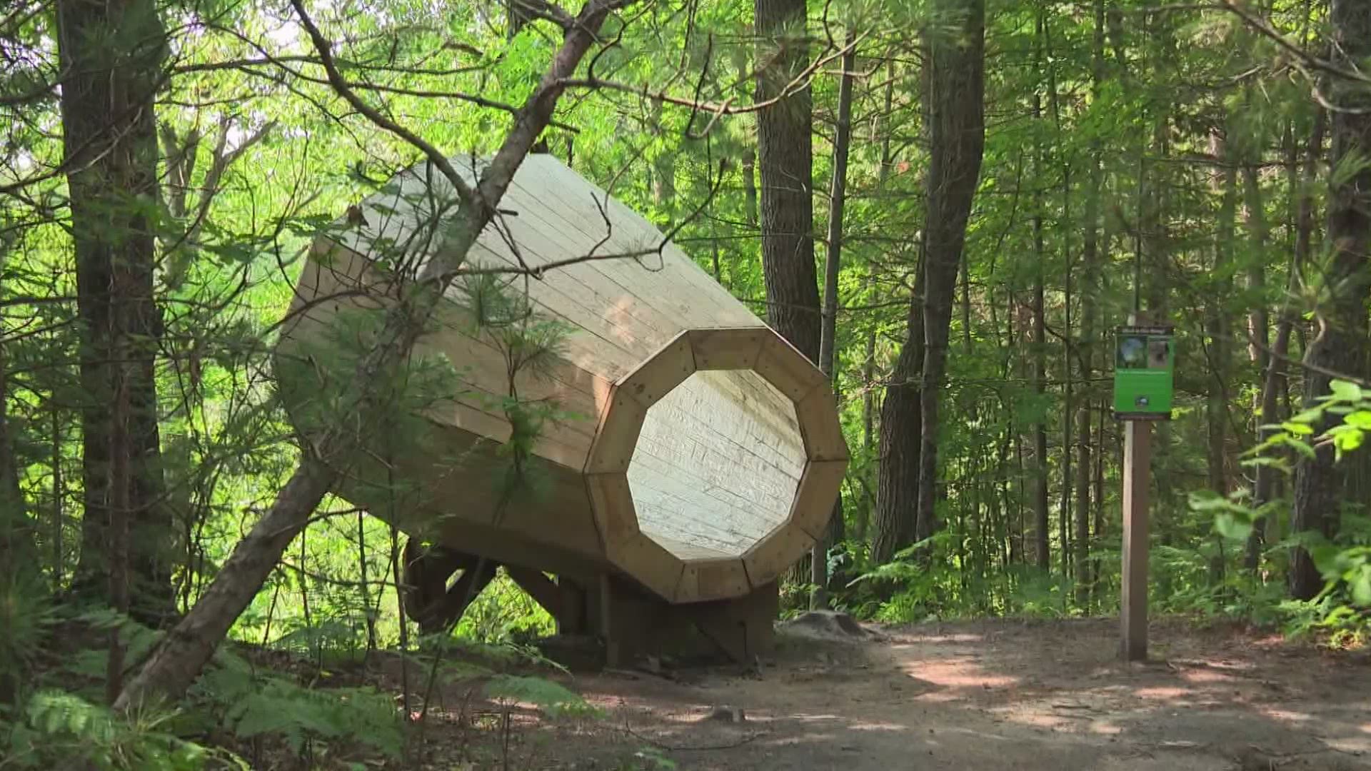 Tucked away, deep in the woods in Cheboygan County is a giant wooden funnel that brings the sounds of nature to life like never before.