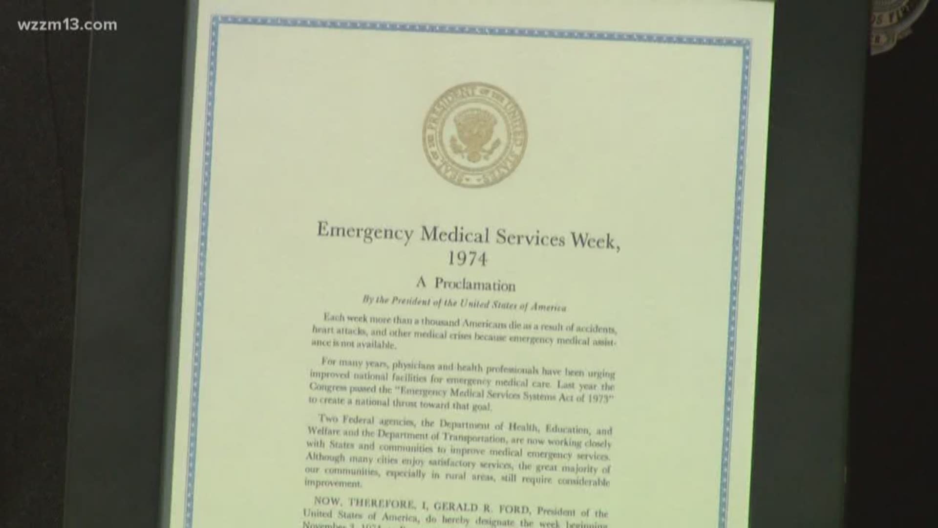 Grand Rapids Fire Department honored as part of National EMS Week.