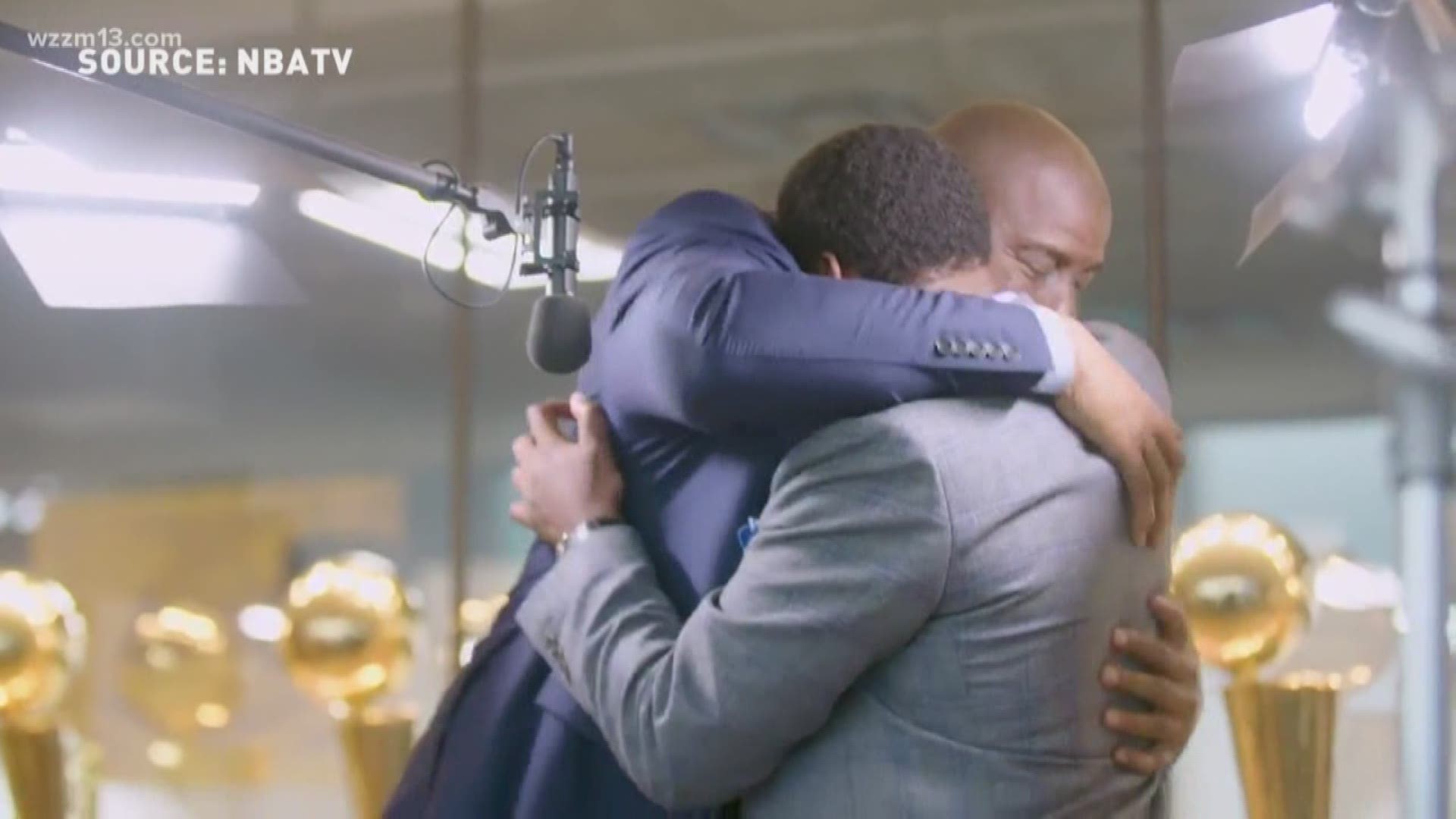 Emotional moment on NBA-TV