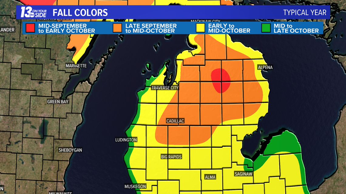 Fall Color Map 2024 Michigan Cities Elana Harmony