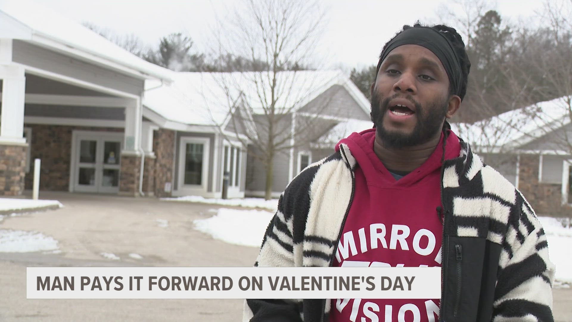 James Coffee said it was one of the best days of his life when he could love and spread joy on Valentine's Day with others.