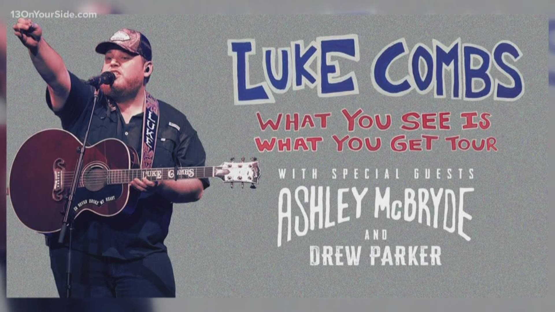 Country music's newest star Luke Combs will being in Grand Rapids next year! He'll bring his "What You See Is What You Get" tour to the Van Andel Arena in Feb. 2020.