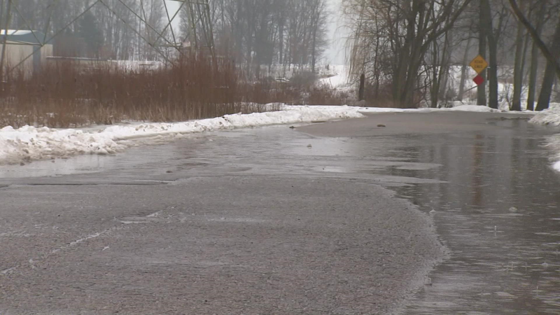 Ice jams are a concern as rising temperatures melt snow and ice along rivers and streams.