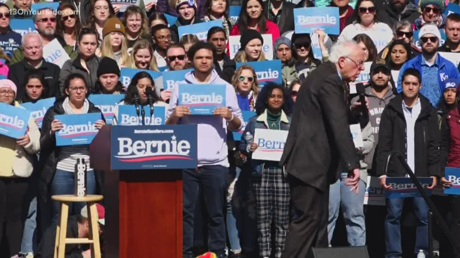 Sunday's rally in Grand Rapids was one of four Sen. Bernie Sanders is holding in Michigan in the days leading up to the primary.