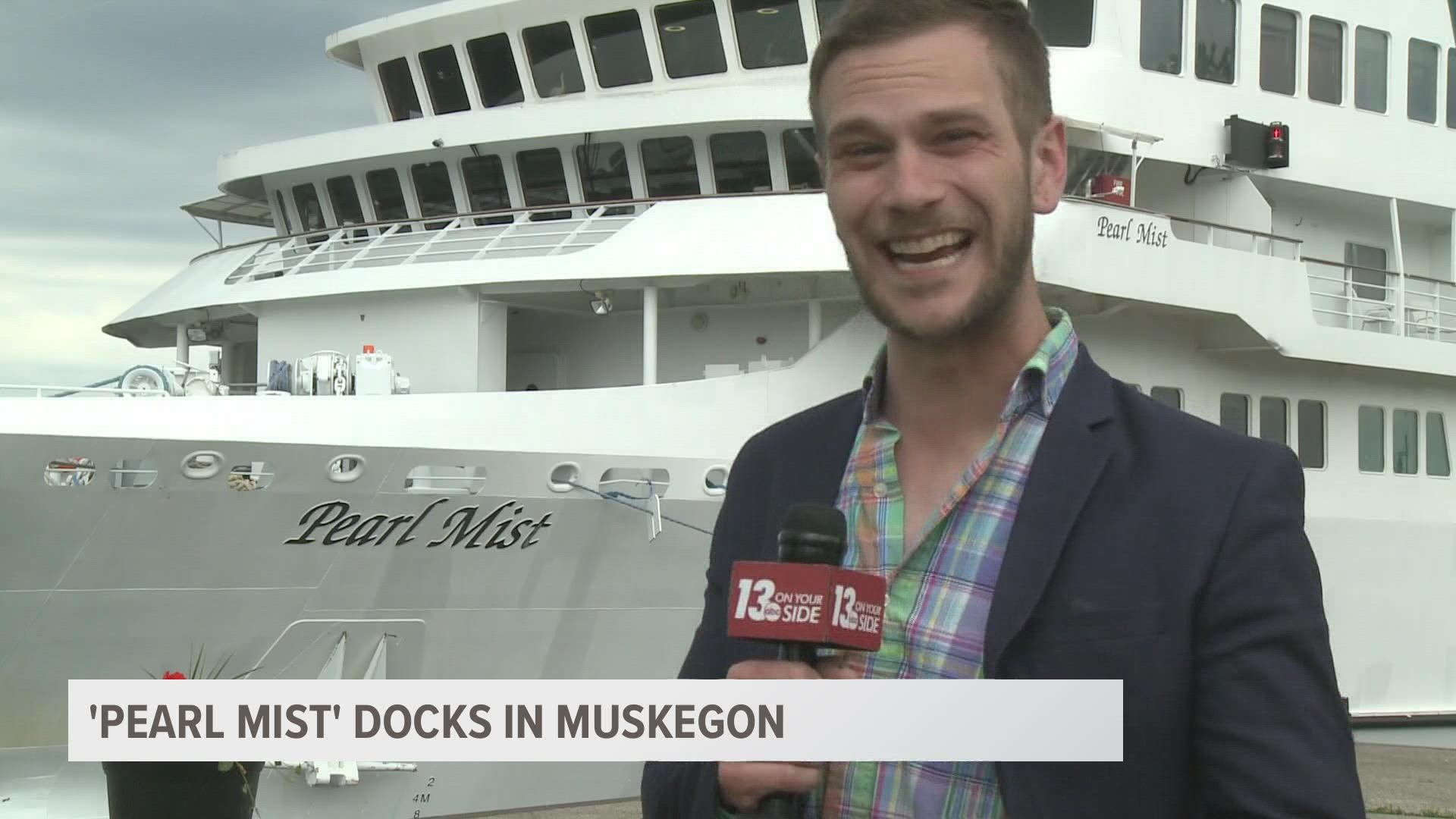 The Pearl Mist has docked in Muskegon, and is ready for onlookers to experience real luxury on the available tour.