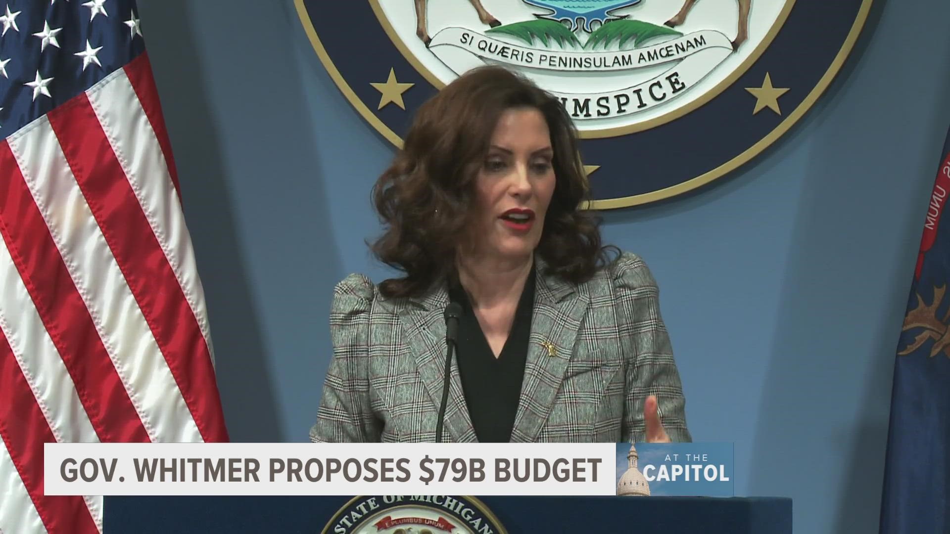 The budget proposal is the largest in state history, ahead of the $76 billion spent in last year's finalized budget.