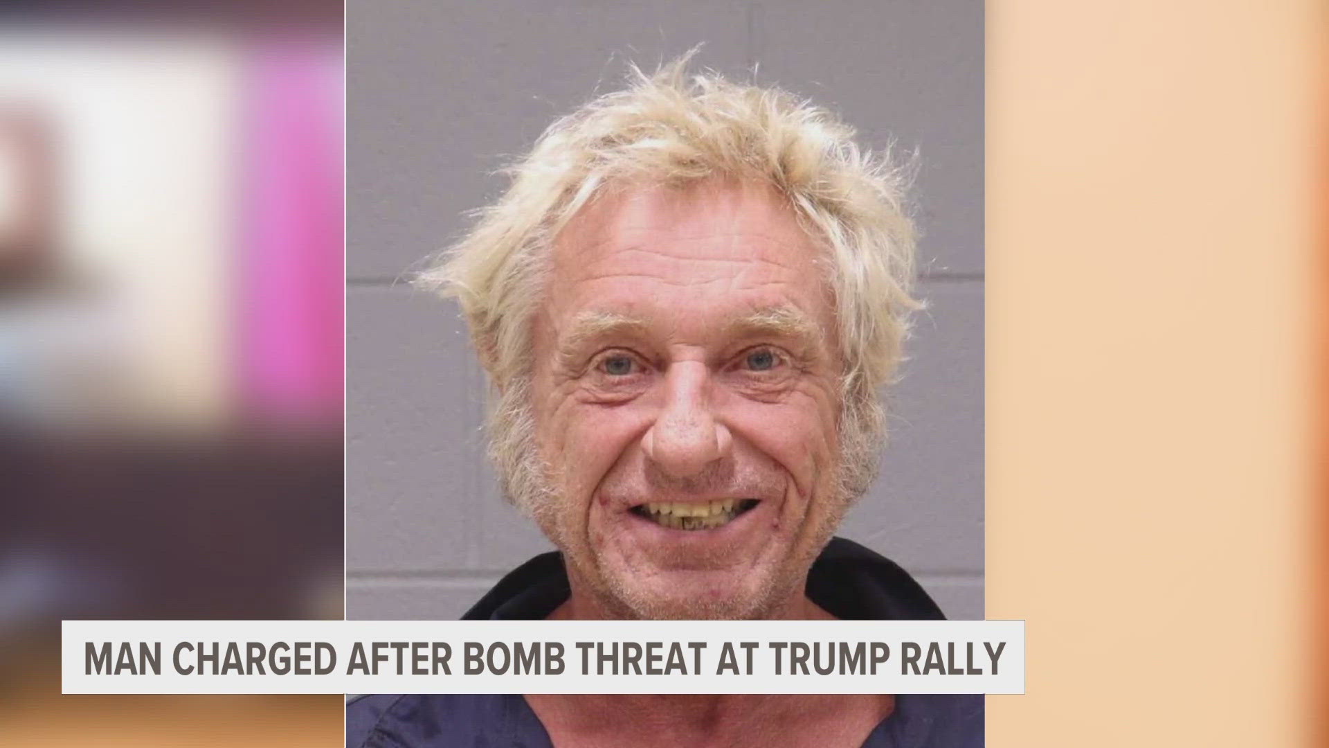 The man who said he had explosives near a Trump rally in Walker, Michigan last week had his bond set at $1 million following his arraignment Monday.