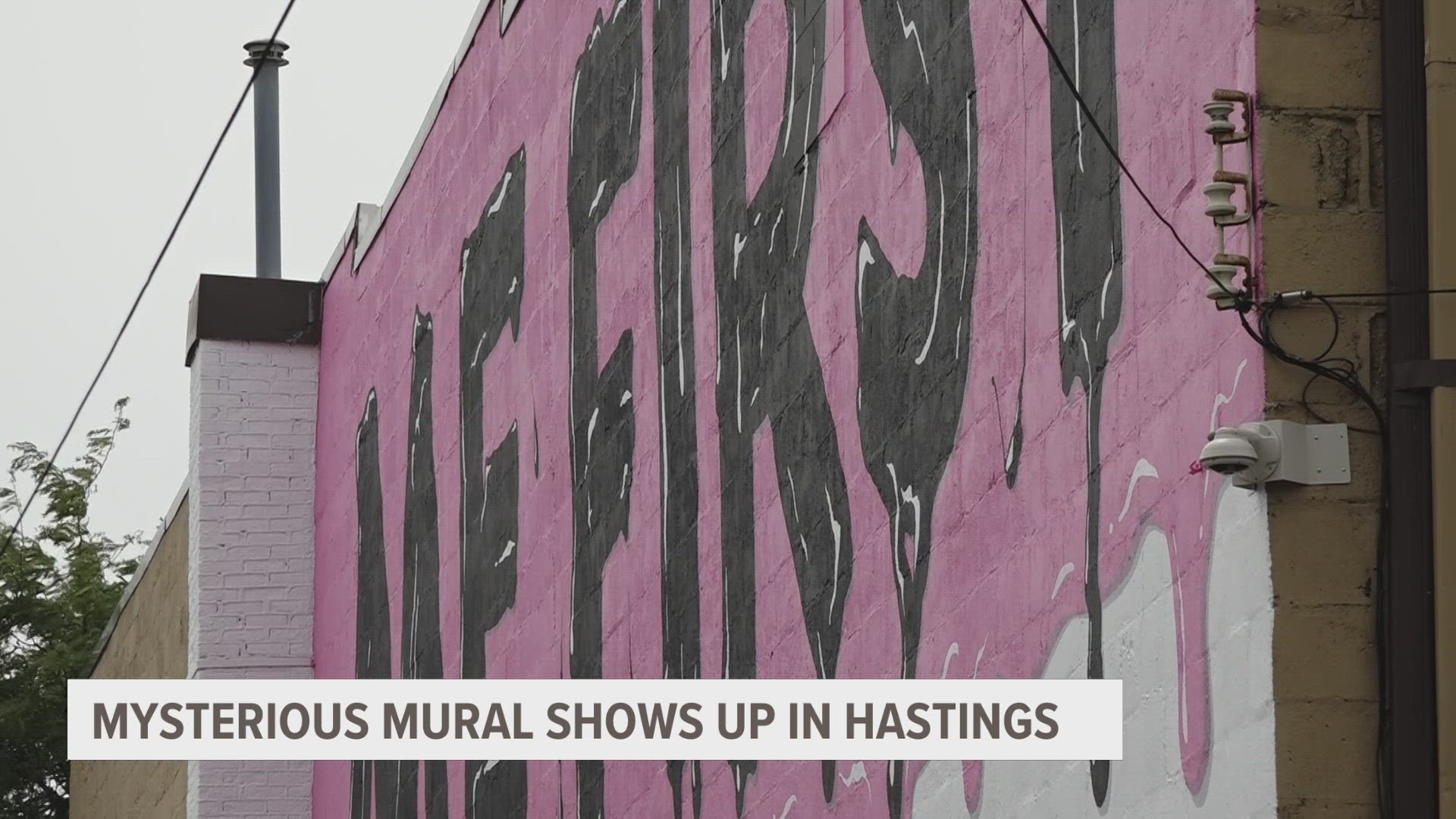 A mural in downtown Hastings is getting a lot of attention...mainly because no one seems to know what it means.