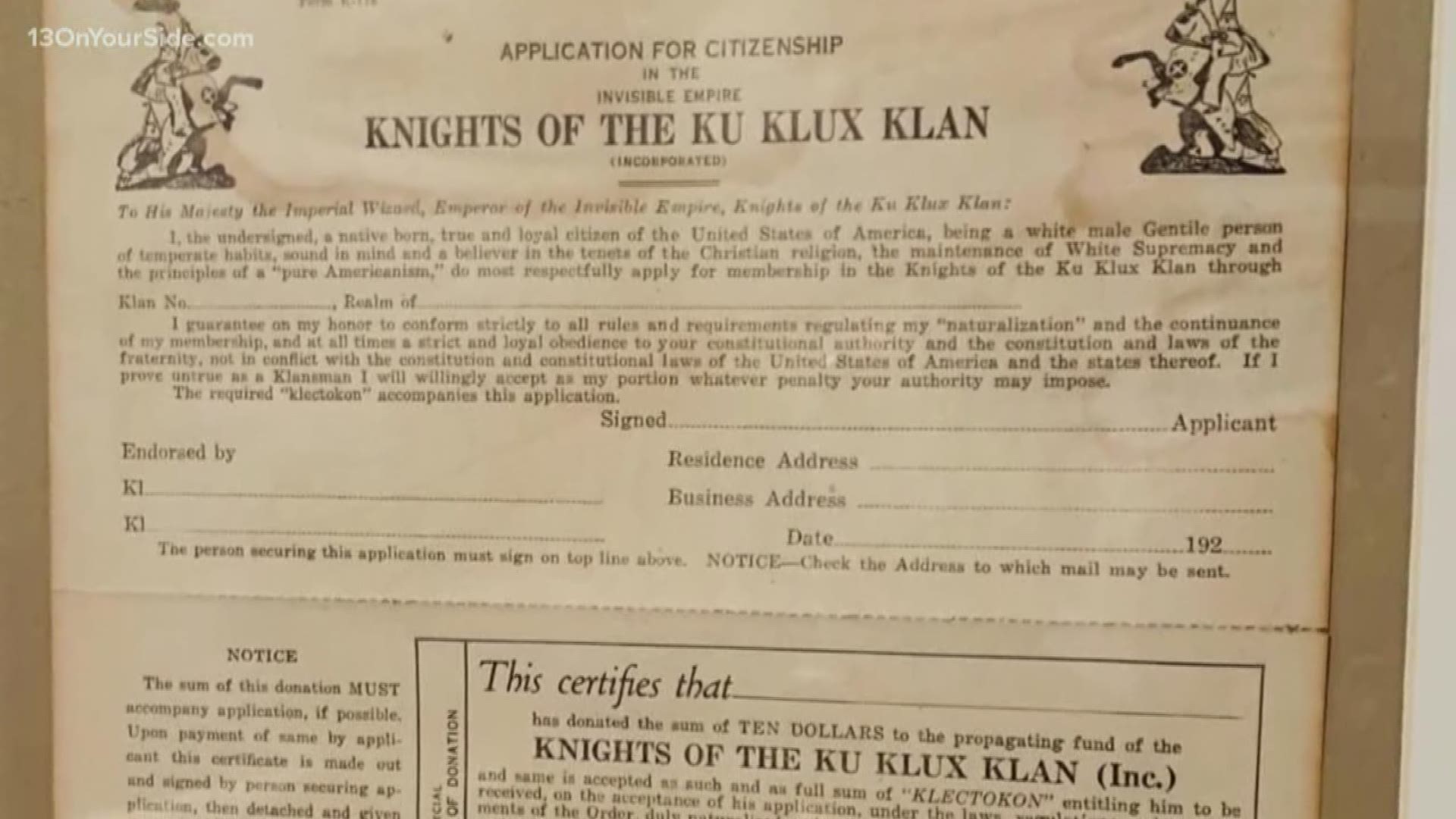 Report about Muskegon officer with KKK document to be made public