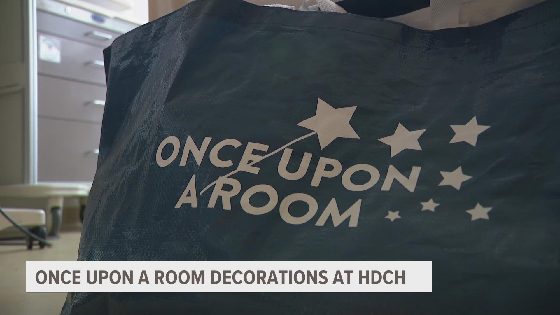 The non profit organization, "Once upon a room" surprised seven children today with new décor.