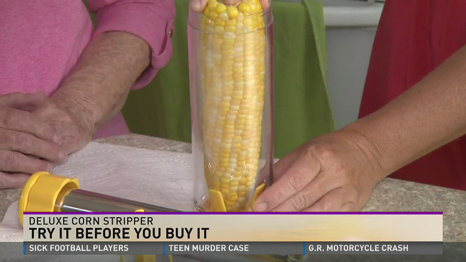 Lauren Stanton tests out a gadget that can strip your corn if you're looking to freeze it and save it for later, or if you simply want to eat it without the cob.