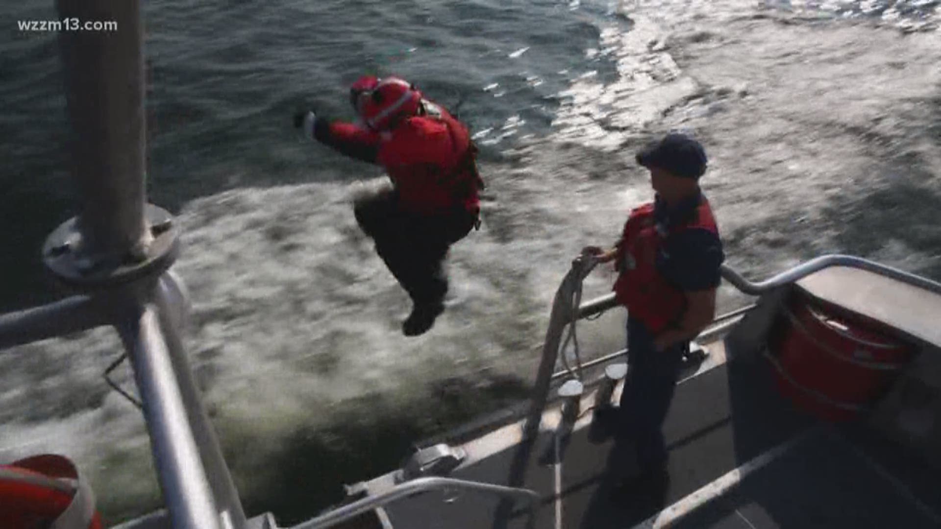 Coast Guard members train for man overboard situations