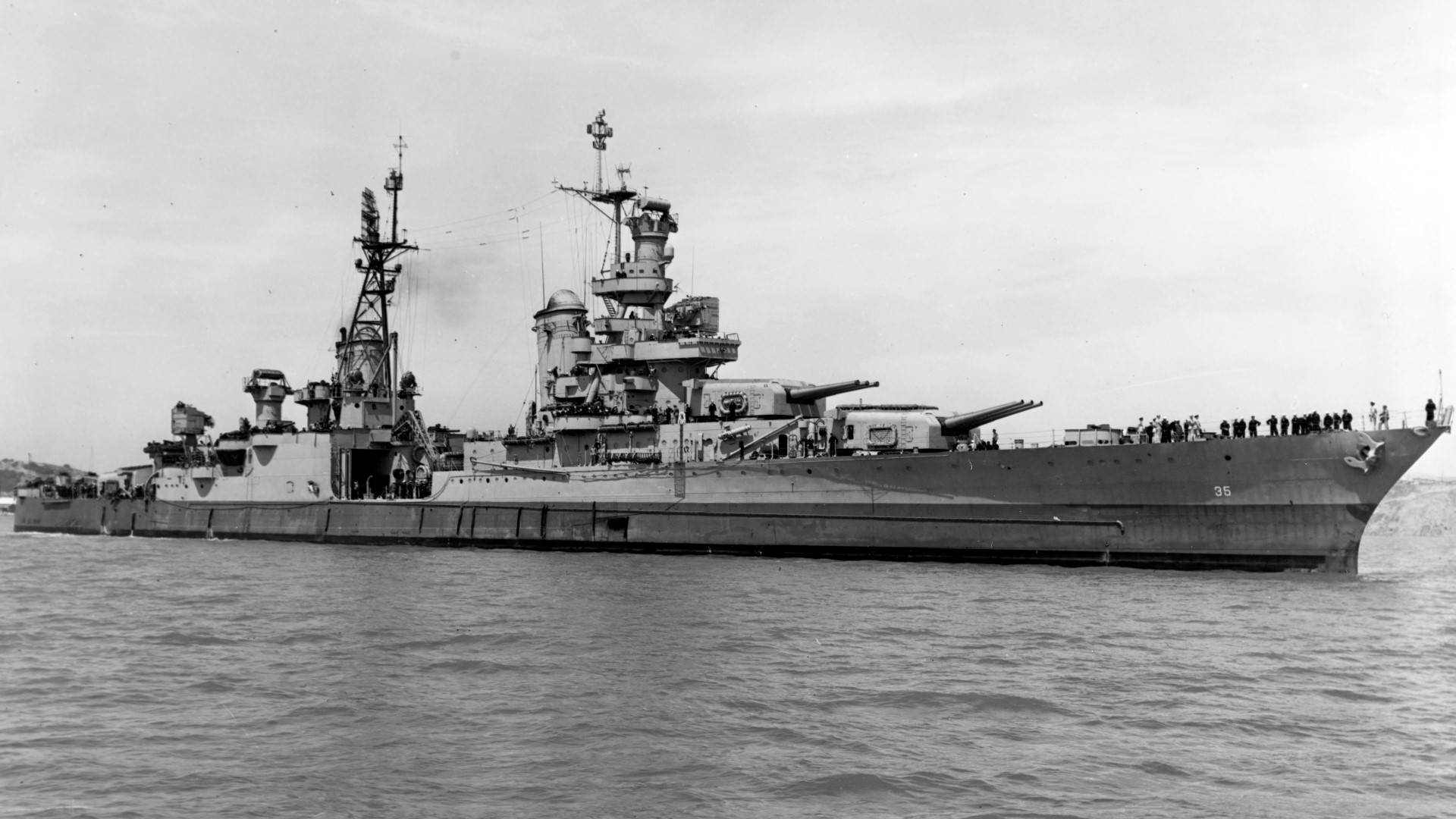 Michigan had 98 crew members on board the USS Indianapolis when the cruiser sank. For 104 hours the crew waited in the Pacific Ocean for help.