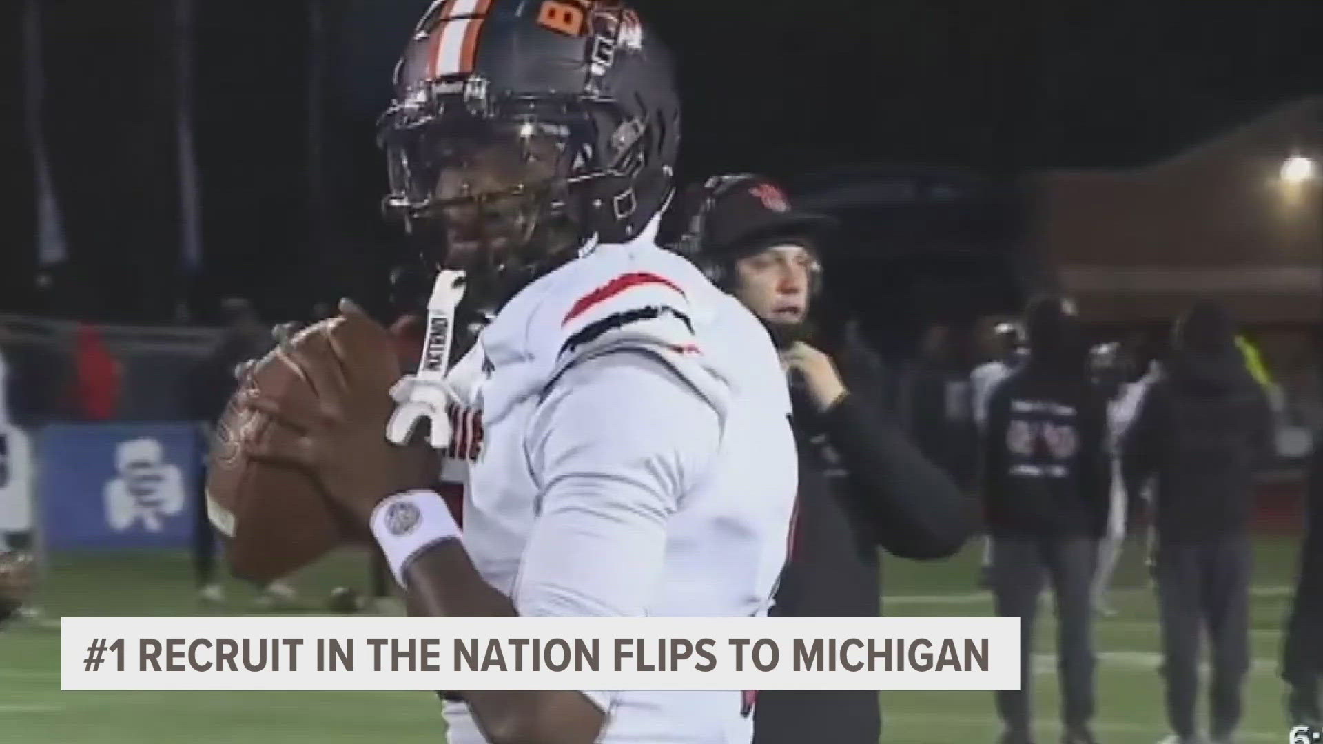 Number 1 high school football recruit flips commitment to Michigan.