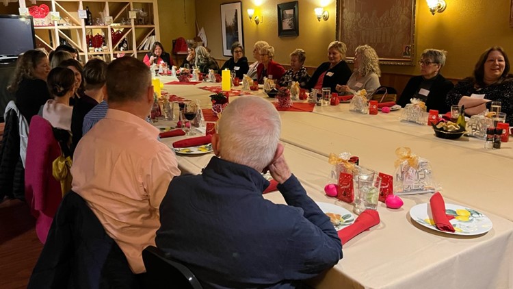 Michigan widows come together for dinner ahead of Valentine's Day