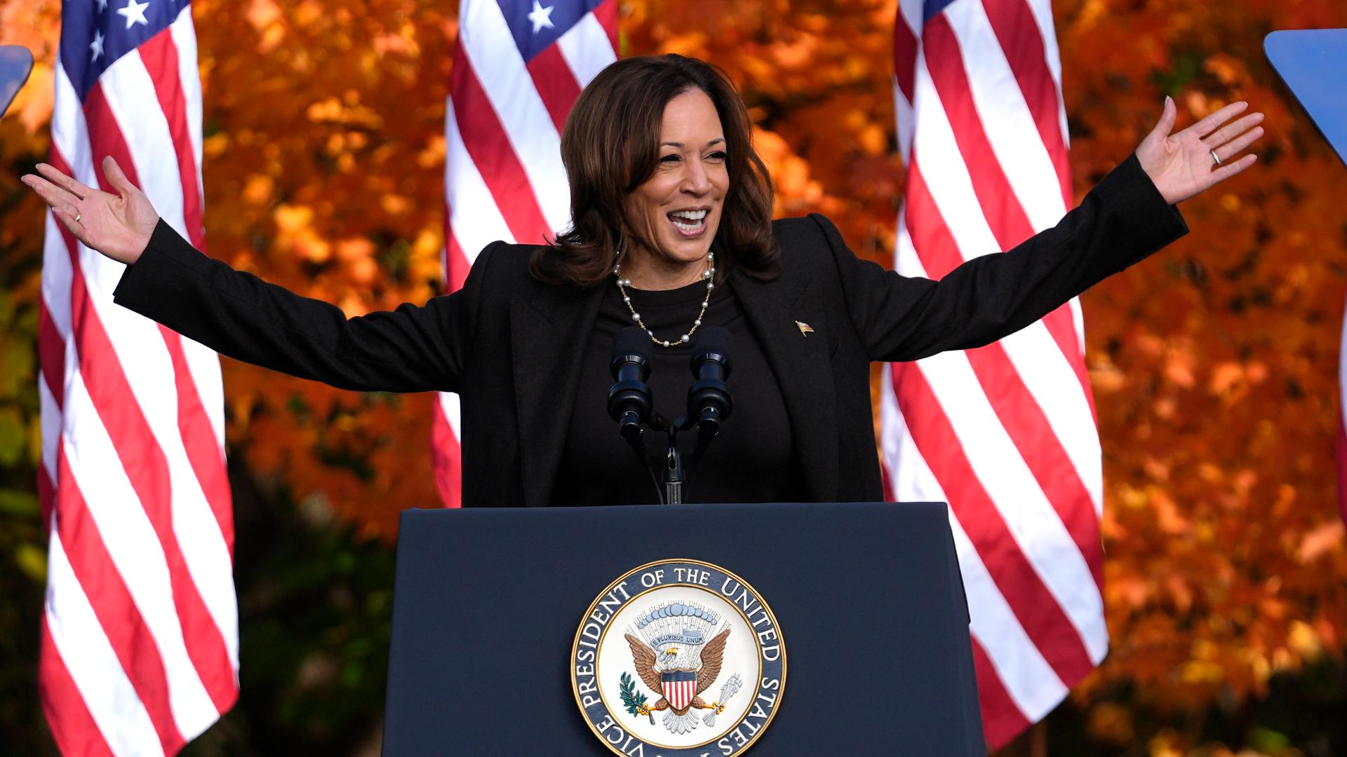 The Vice President made her remarks at Riverside Park in Grand Rapids.