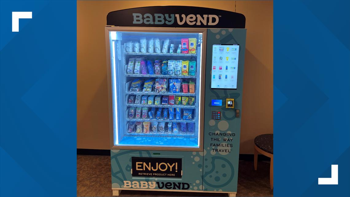 Vending machine offering baby supplies in Grandville