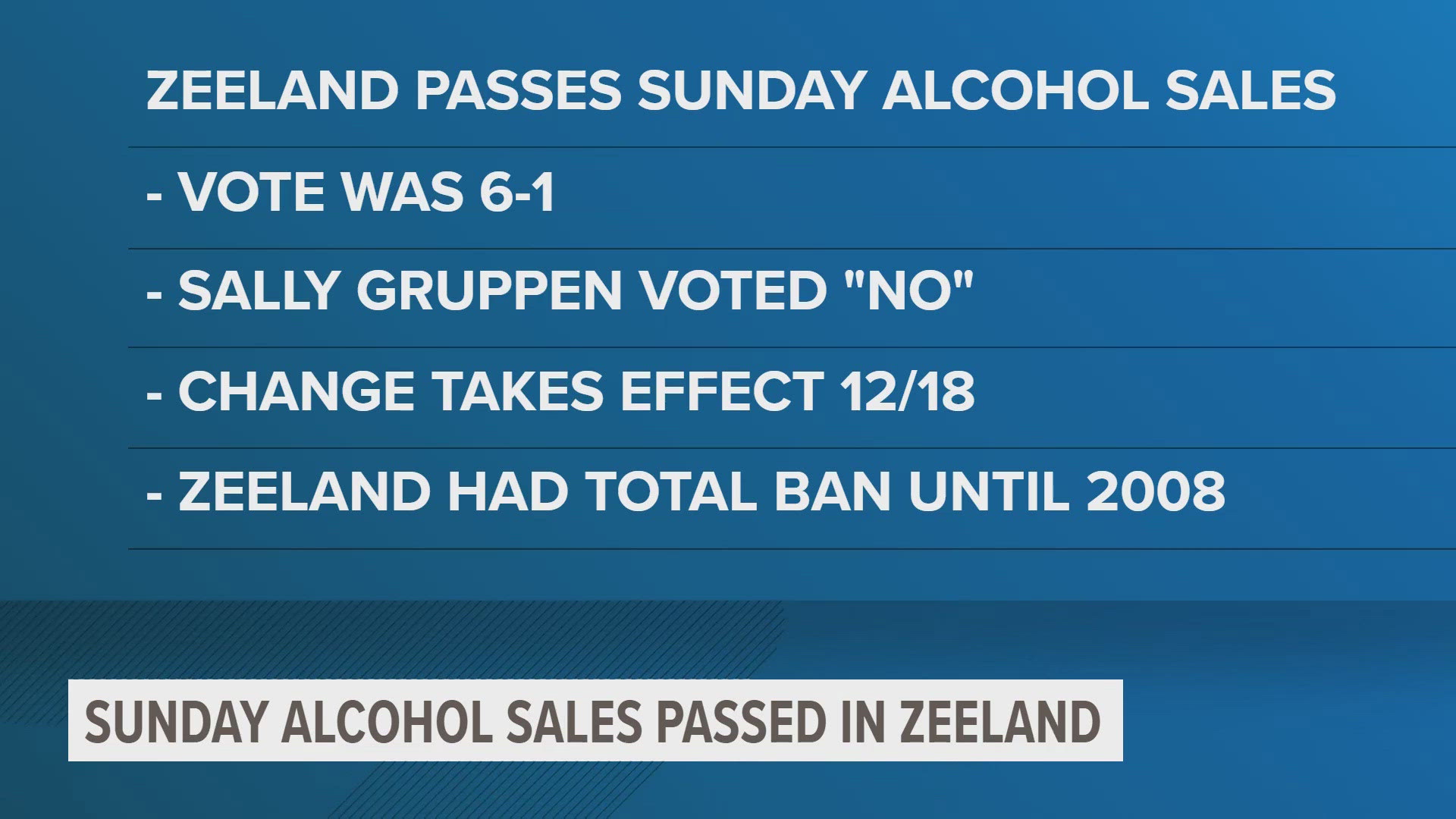 Zeeland City Council votes to allow Sunday alcohol sales at Monday ...
