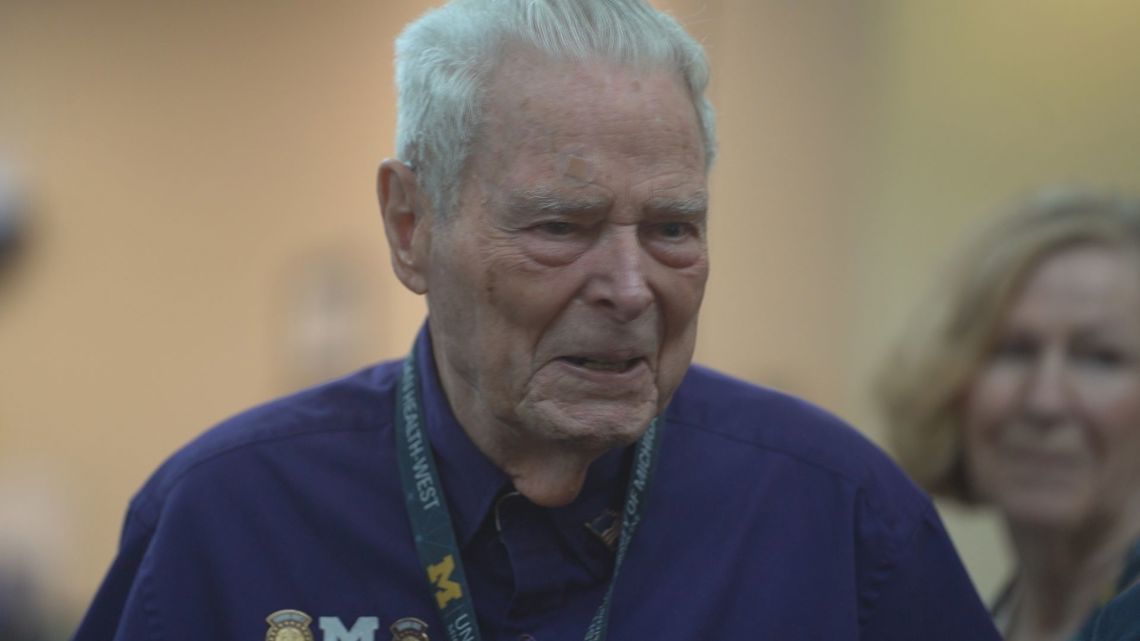 At 99, this Navy veteran still volunteers every Monday at West MI hospital