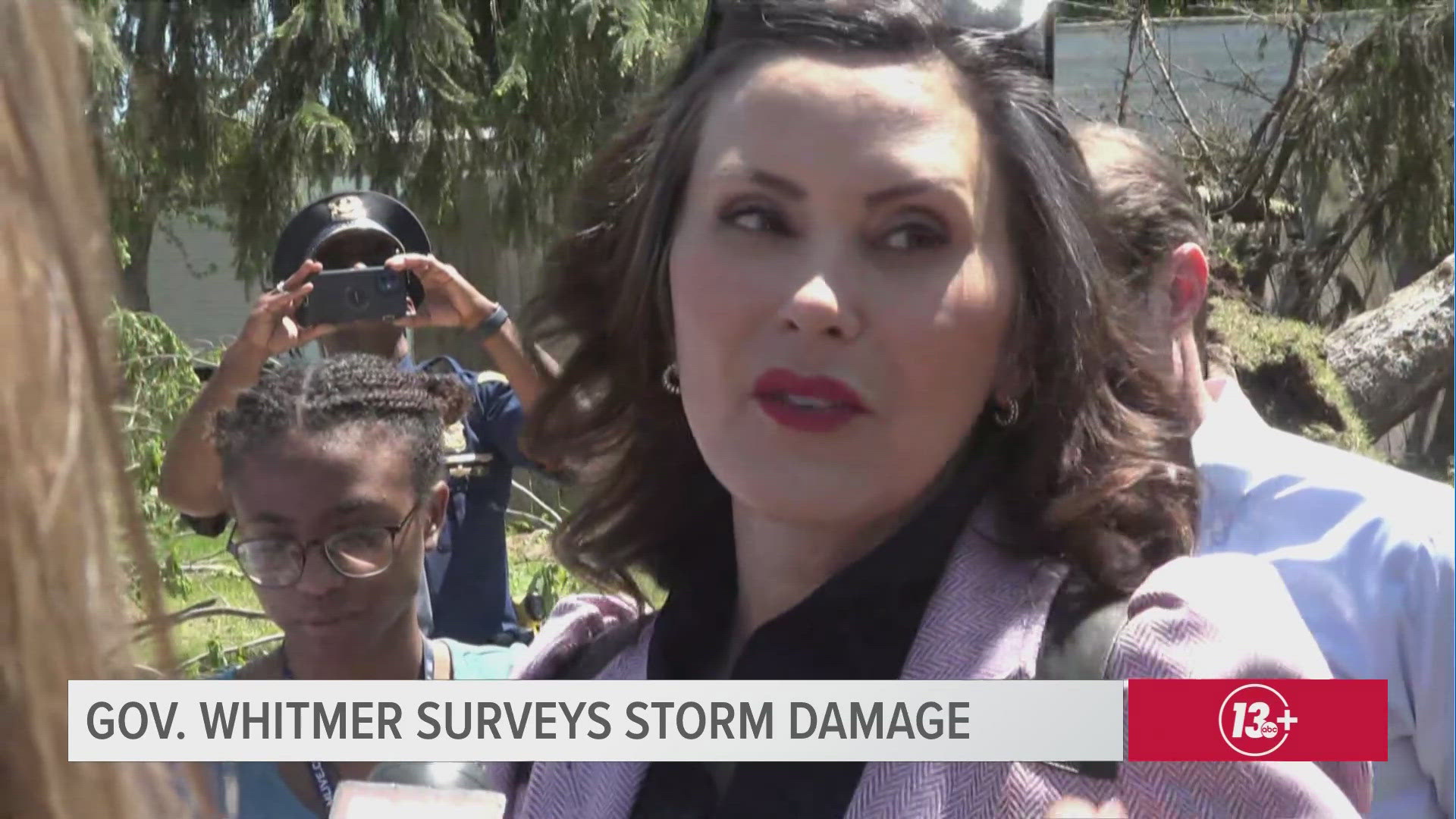 Michigan Governor Gretchen Whitmer visited Kalamazoo County Wednesday after multiple tornadoes caused severe damage to the area Tuesday evening.