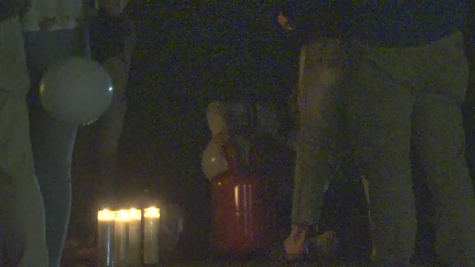 At the vigil, the community lit candles and released white balloons in honor of Colton.