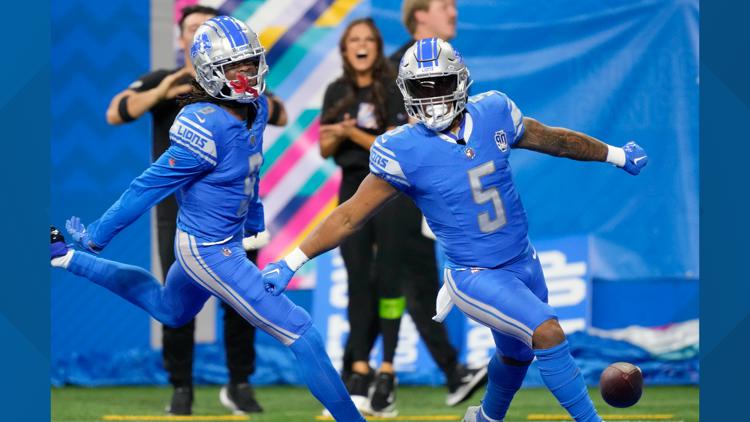 Detroit Lions quarterback Jared Goff throws a pass during the