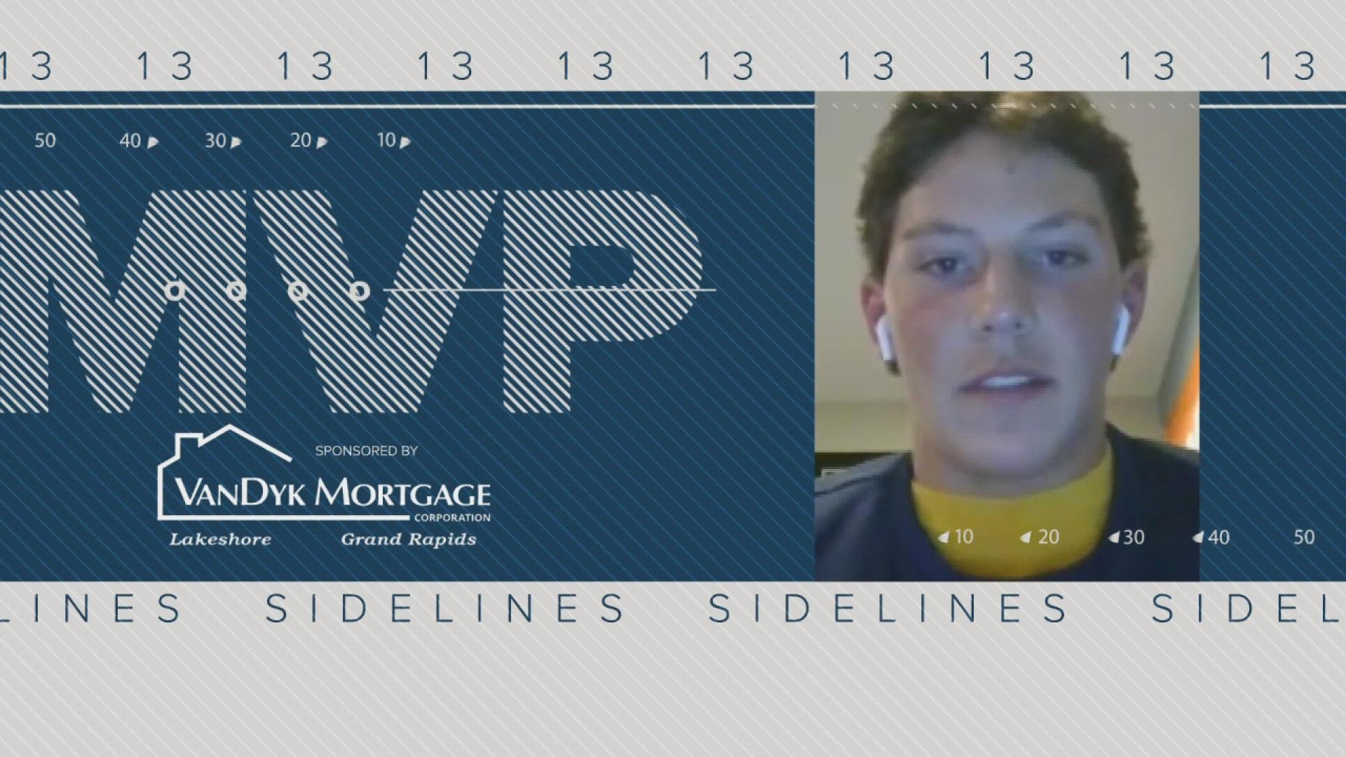 In week 4, 13 On Your Sidelines recognizes Mona Shores quarterback Mark Konecny!