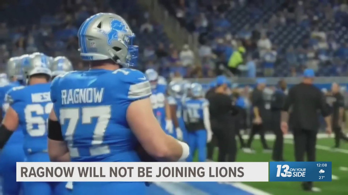 Frank Ragnow has grade 3 hamstring strain; won't rejoin Lions | wzzm13.com