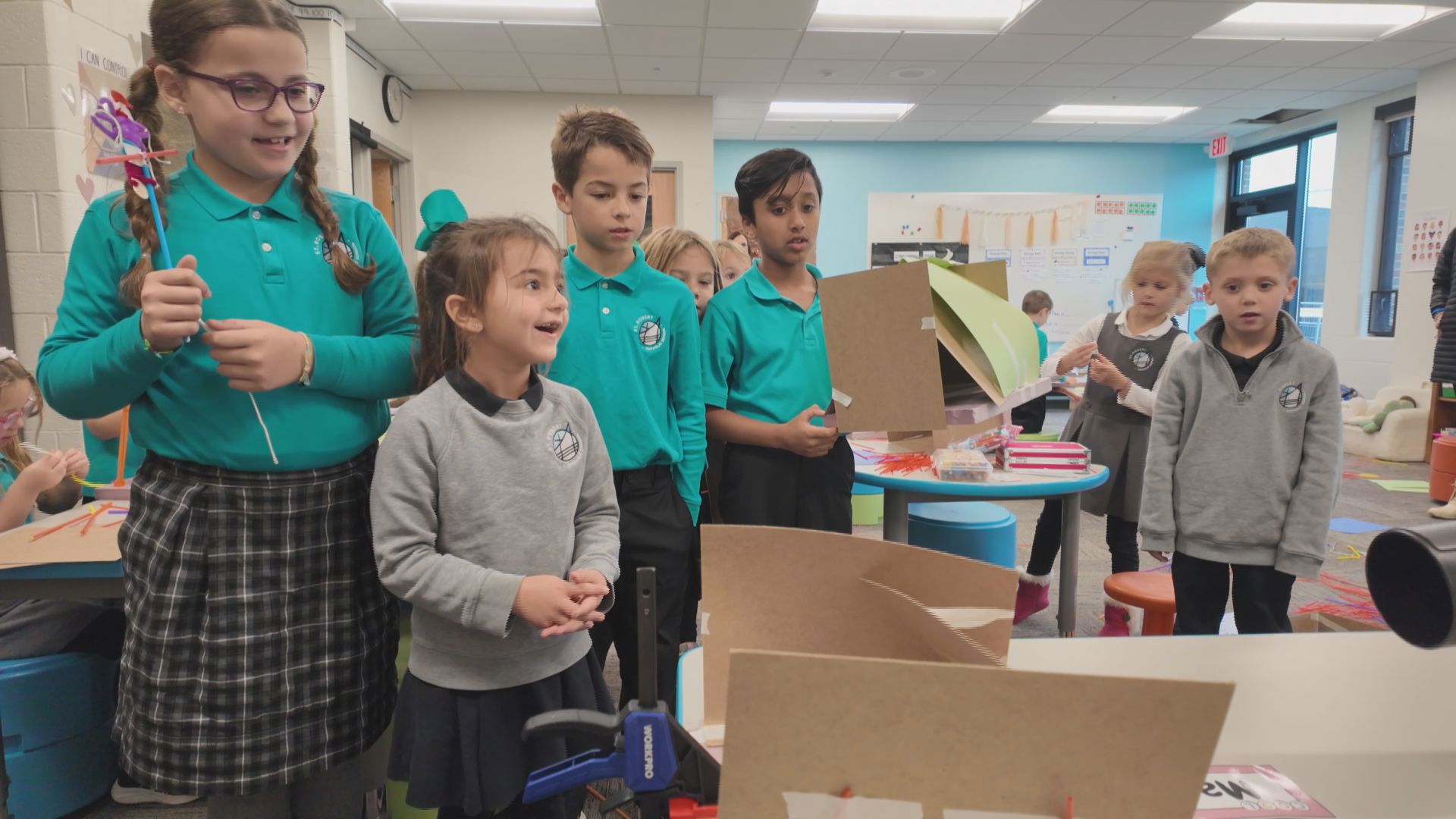 A mobile STEM program brings hands-on learning to K-12 students in West Michigan. They learn problem-solving, cooperation and critical thinking while having fun. 