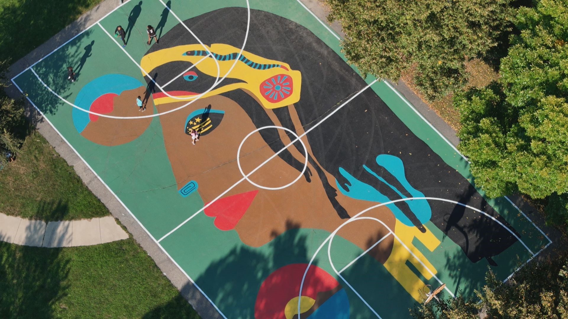 An ordinary basketball court was turned into something more. Grand Rapids Parks and recreation says the improvement was made possible because of the community.