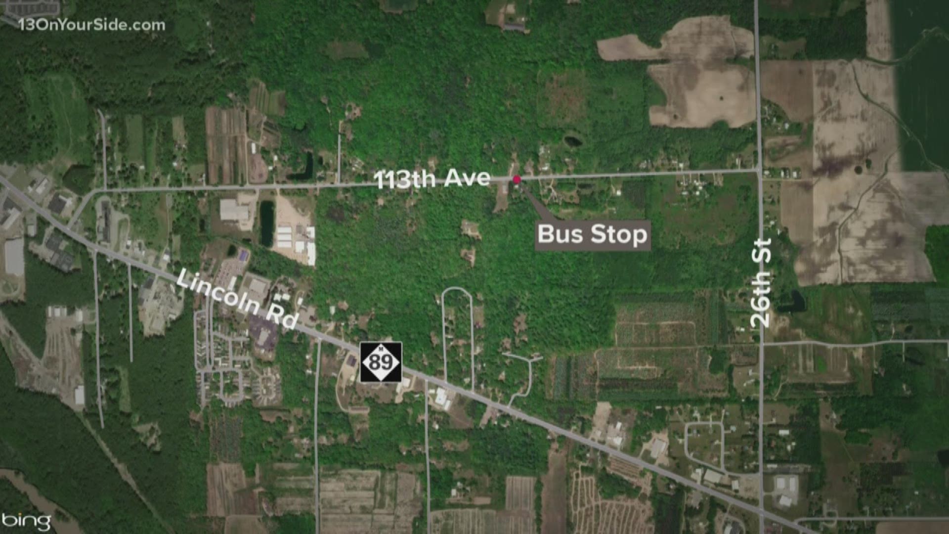 The Allegan County Sheriff's Office said the man was letting the children know that their bus was behind schedule.
