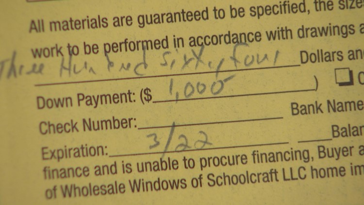 Woman says well-known window installer took her $1K deposit and 
