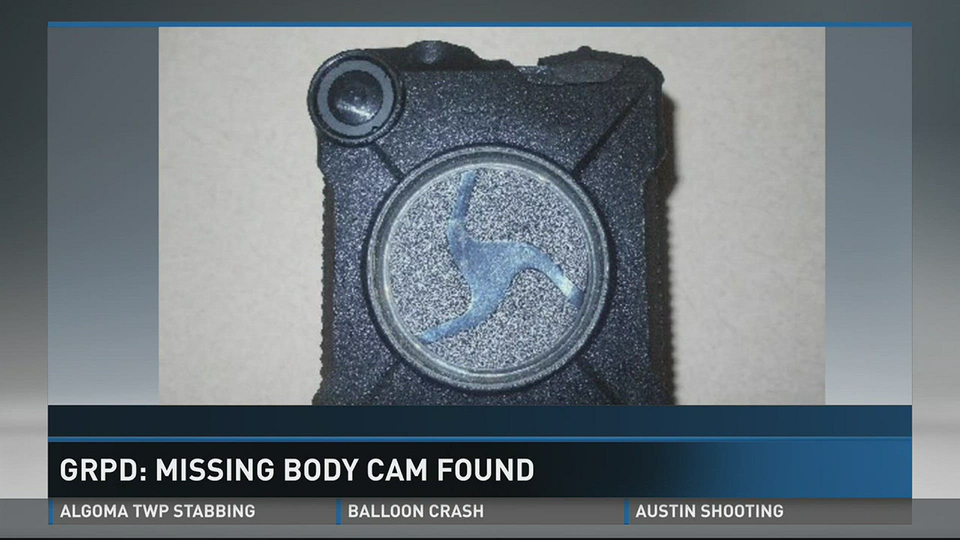 Police in Grand Rapids say they have found a body camera that went missing.