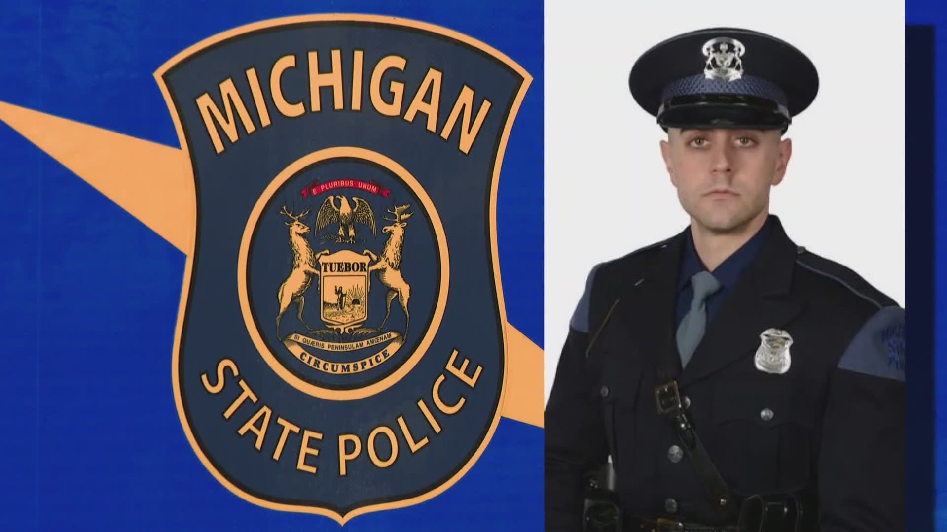 Trooper Caleb Starr, a married father of two, died July 31 from injuries suffered three weeks earlier in a head-on crash in western Ionia County.