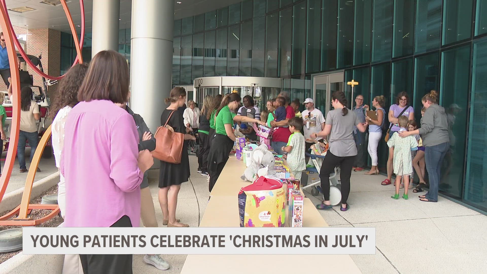Christmas came early for young patients at Helen DeVos children's hospital today.