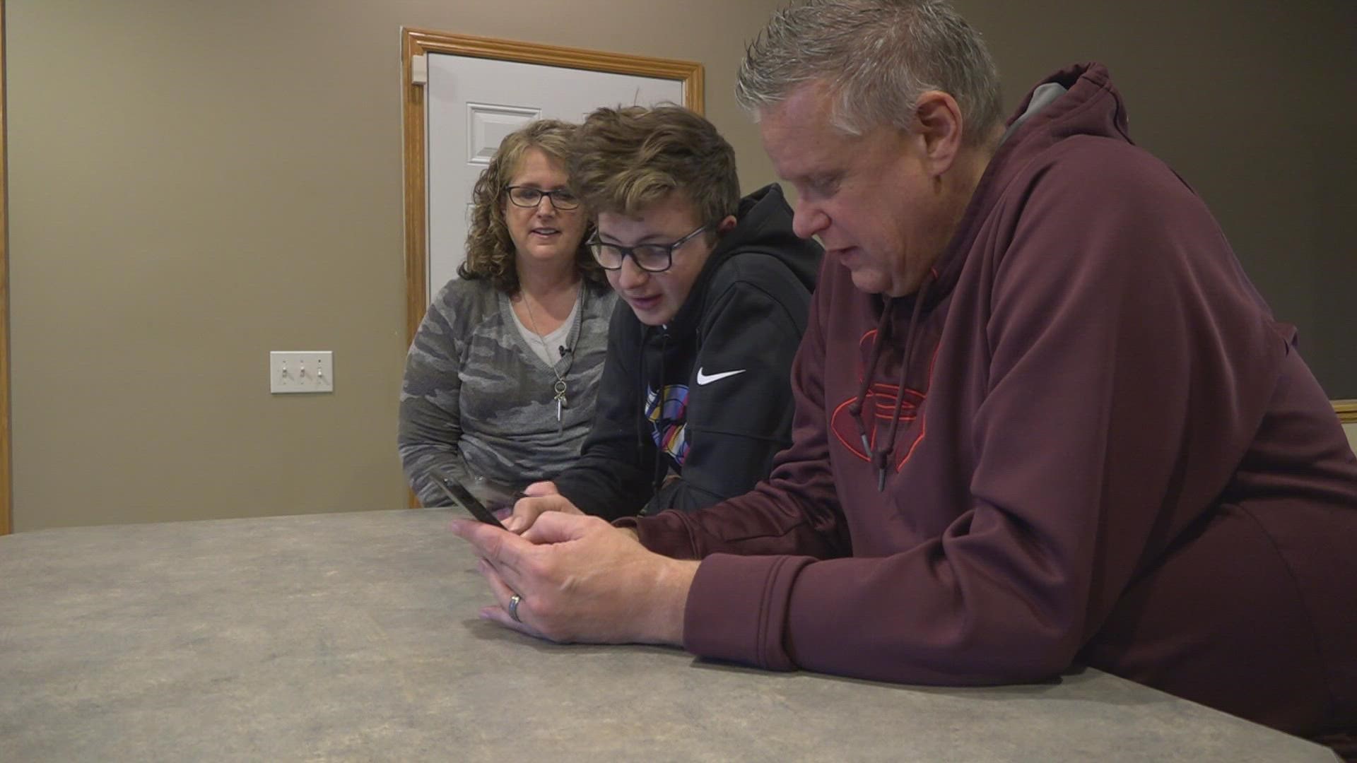 15-year-old Pierce Overway was officially adopted into his family Thursday after 2,642 days in the foster care system.