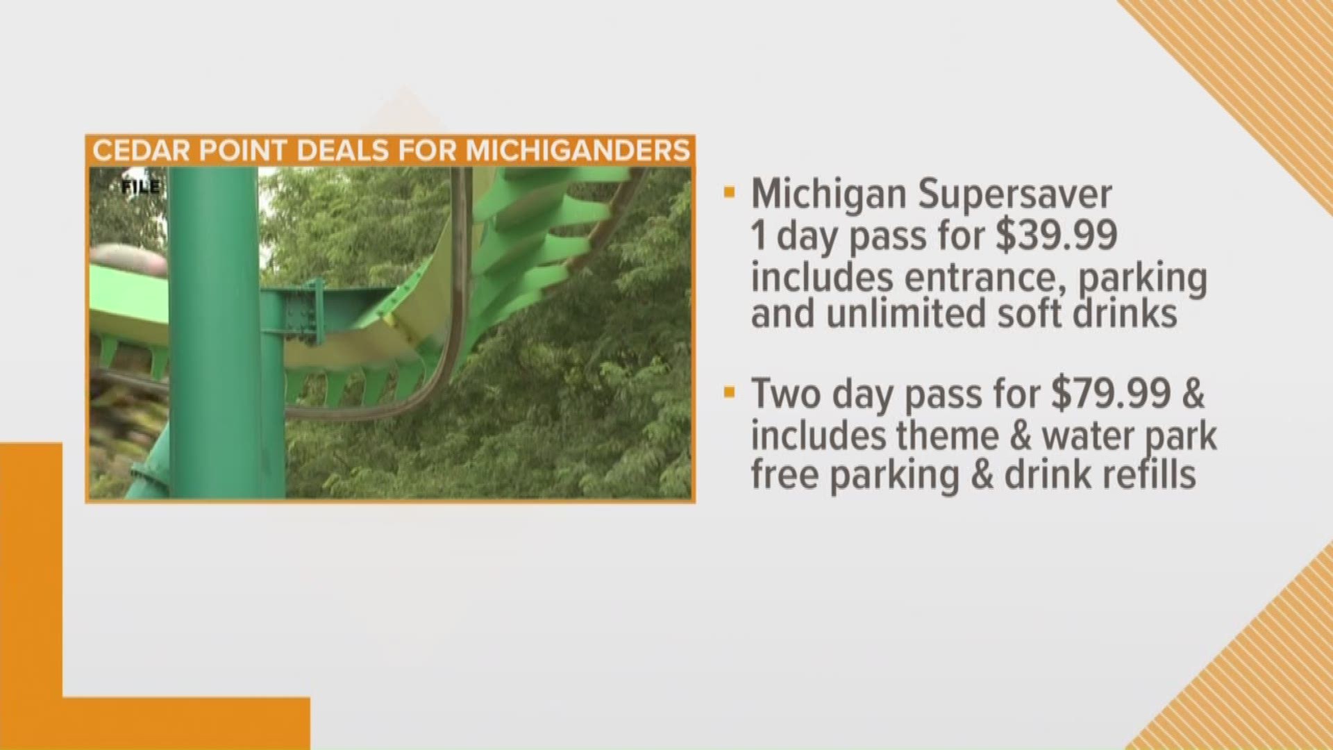 Michigan residents can now purchase one- or two-day passes at a special low price.